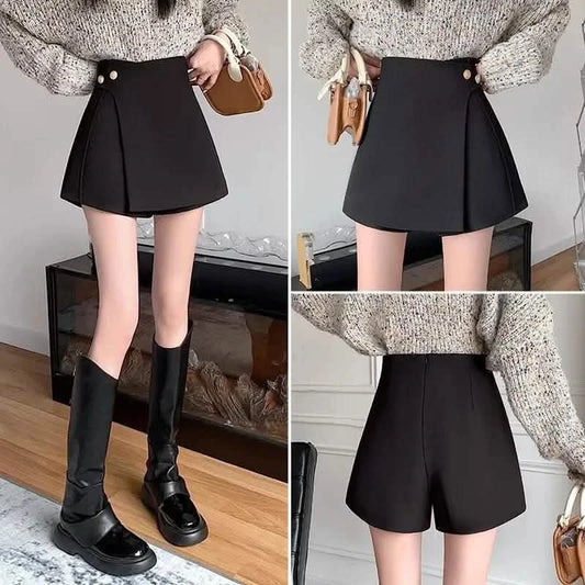 High-Waisted Black Irregular Mini Skirt for Women – 2025 Bodycon A-Skirt for Spring and Summer