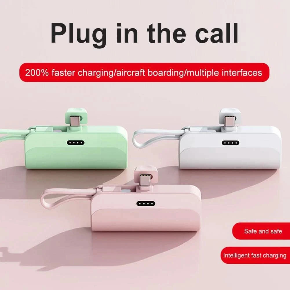 Mini Power Bank 5000mAh - Portable External Battery Charger for iPhone, Samsung, Xiaomi Mini Power Bank 5000mAh - Portable External Battery Charger for iPhone, Samsung, Xiaomi