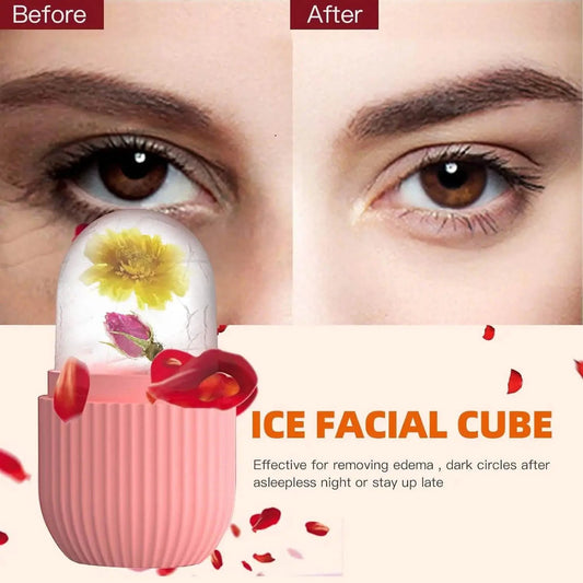 Silicone Ice Ball Face Massager - Ice Cube Trays for Facial Treatment and Skin Care