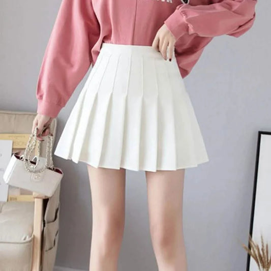 Minifalda plisada corta coreana para mujer: estilo kawaii de cintura alta para damas