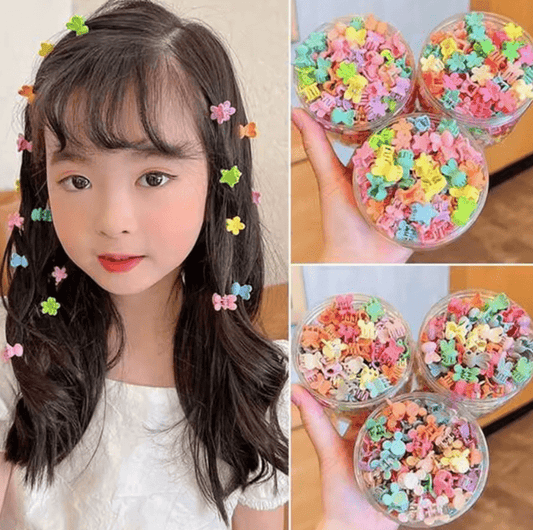 30Pcs/Lot Cute Small Hair Claws Clips for Girls – Cartoon Rabbit, Flower & Star Hairpins