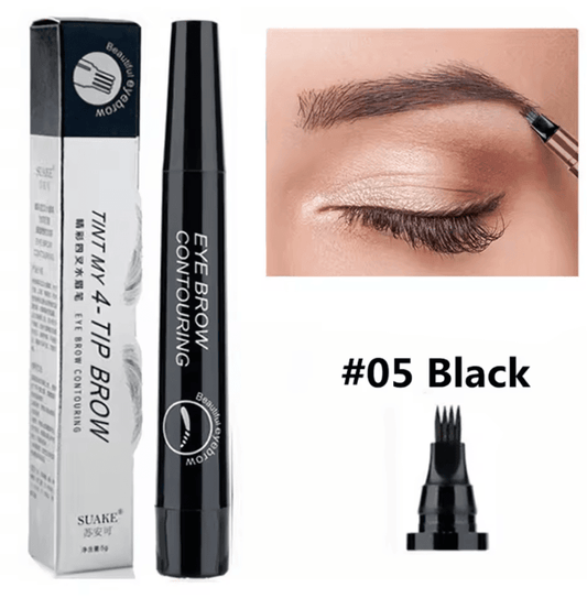🌟 4-Point Waterproof Eyebrow Pencil – Long-Lasting Liquid Brow Pen for Perfect Brows