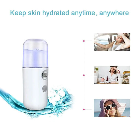 USB Face Mist Sprayer - Portable Rechargeable Humidifier for Skin Care & Hydration