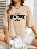 When 1968 The New York Is Young” Oversized T-Shirt for Women – Creative Casual Top When 1968 The New York Is Young” Oversized T-Shirt for Women – Creative Casual Top