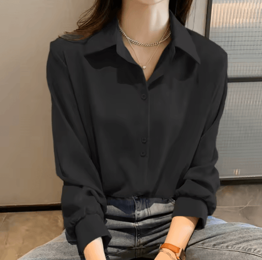 Women’s Casual Chiffon Shirts | Spring & Autumn Long Sleeve Blouse