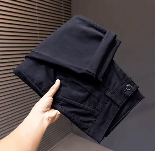 Men’s Vintage Cargo Pants - Washed Cotton Baggy Trousers, Loose Straight Fit