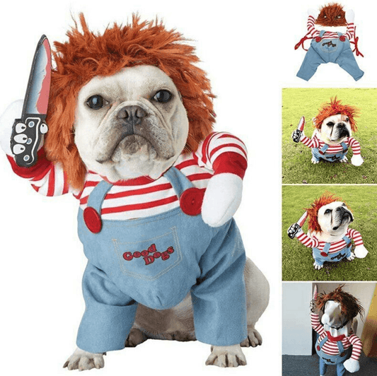 Halloween Pet Costume – Funny & Adjustable Dog Cosplay Outfit for Scary Parties