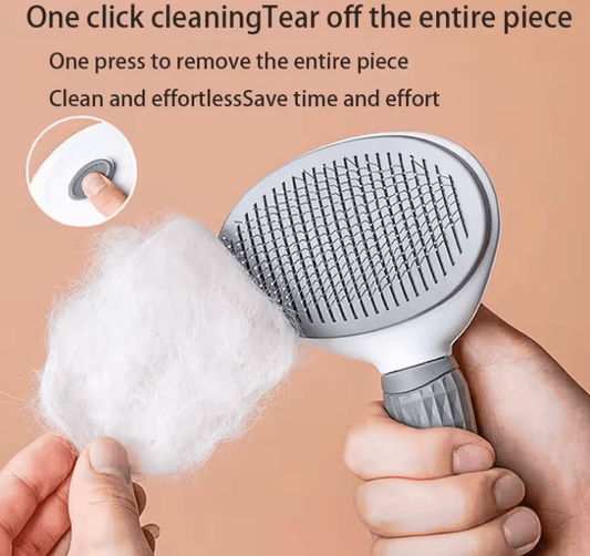 Pet Hair Brush for Dogs & Cats - Grooming Comb & Hair Remover for Puppies & Kittens