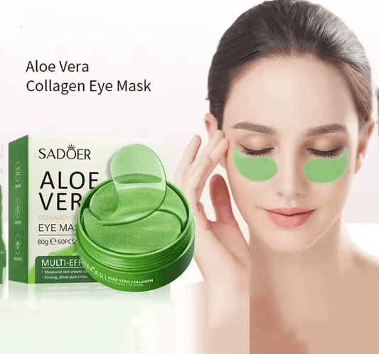 60pcs Aloe Vera Collagen Eye Masks - Anti-Dark Circles, Anti-Wrinkle, Hydrating Eye Patches