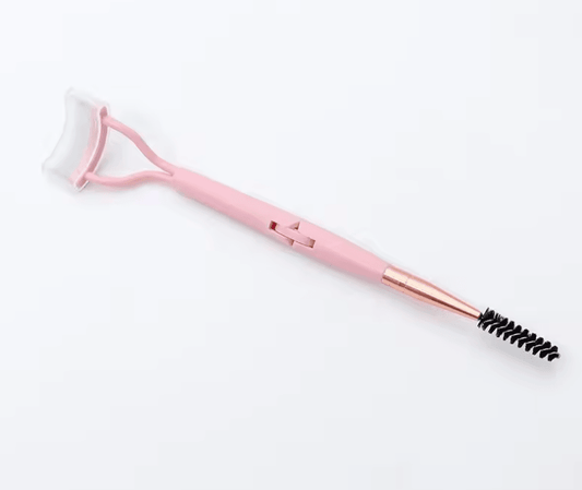 2-in-1 Eyelash Curler & Lash Separator | Foldable Metal Eyelash Brush