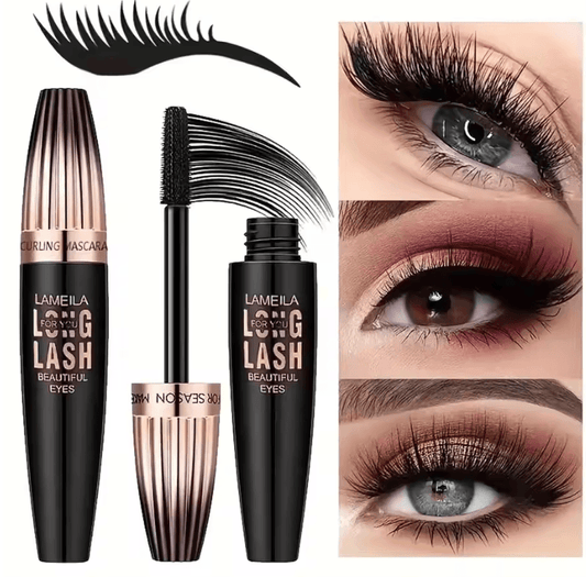 Waterproof 4D Mascara Thick Long Smudge-proof Plump Encrypted Long-lasting Curling Large Eye Makeup, Makeup Tools