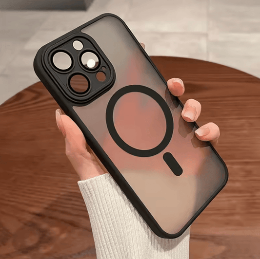 Magnetic Luxury Matte Translucent Armor Shockproof Case – For iPhone 16/15/14/13/12/11 Pro Max | MagSafe Wireless Charging