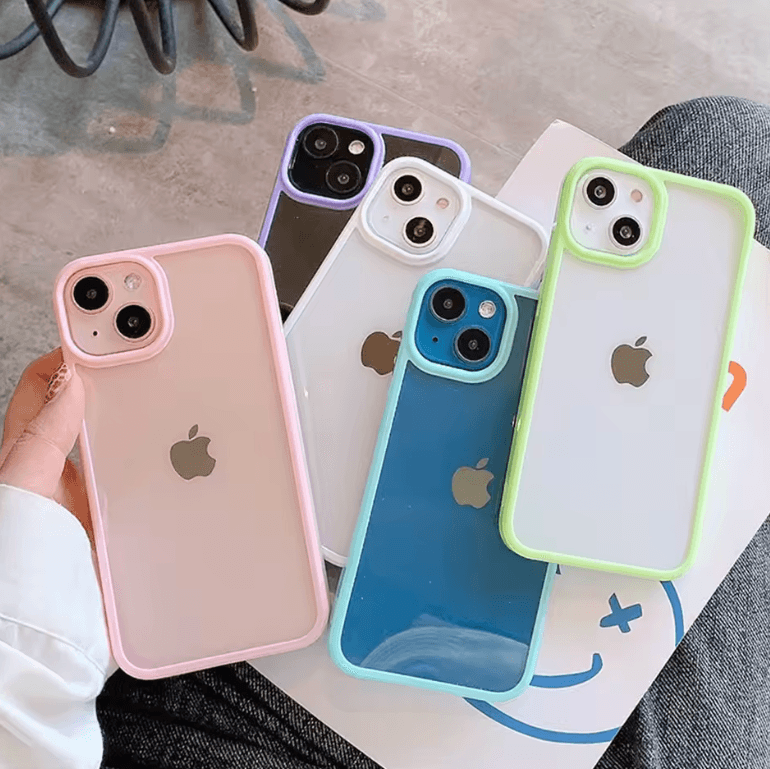 Candy Shockproof Silicone Bumper Case – Transparent Protective Back Cover for iPhone Candy Shockproof Silicone Bumper Case – Transparent Protective Back Cover for iPhone