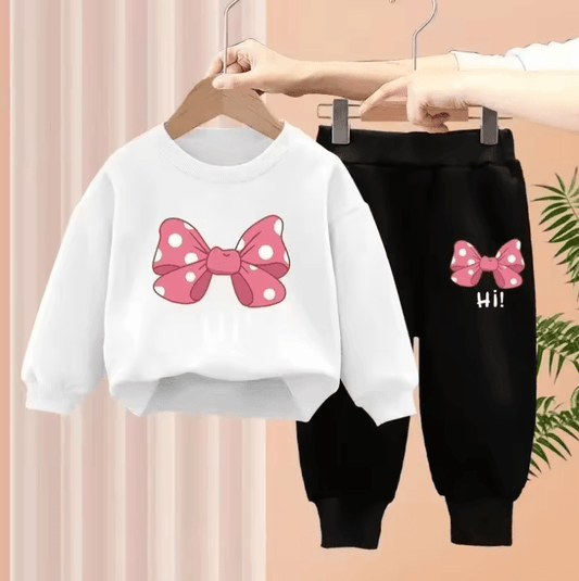 💖 Baby Girl Outfit Set – 2pcs Hoodie & Pants | Soft Cotton Toddler Clothes