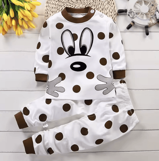 🍂 Kids Cotton Cartoon Clothing Set – Boys & Girls Autumn/Winter Pants, Sleepwear & Underwear