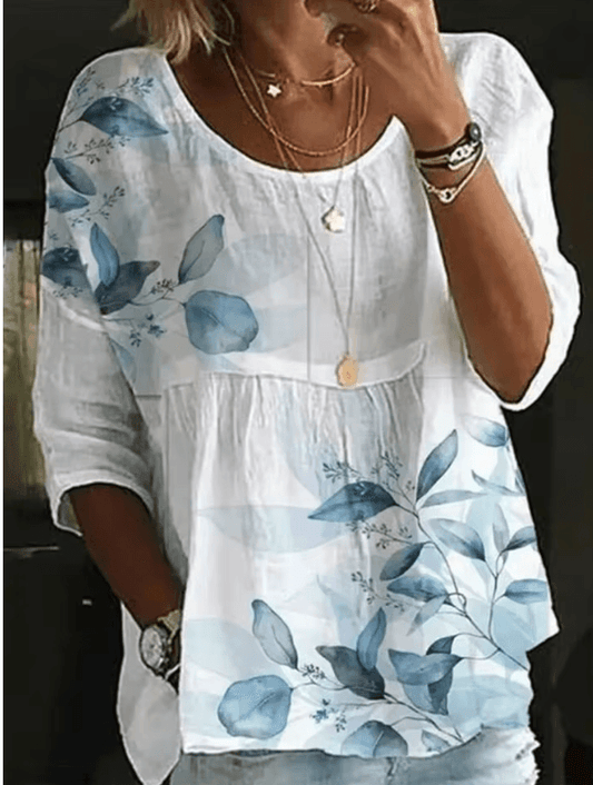 Temperament Loose Blouse – Elegant Short Sleeve Casual Shirt for Women