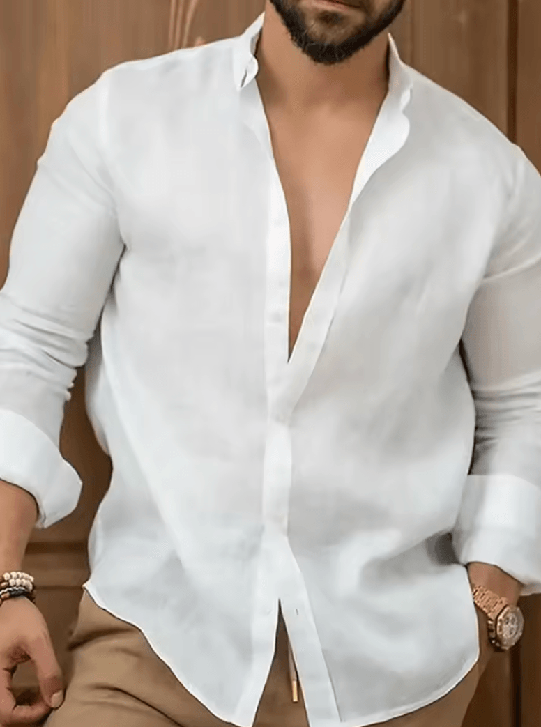 Men’s Classic Cotton Button-Down Shirt – Long Sleeve, Stylish & Comfortable Men’s Classic Cotton Button-Down Shirt – Long Sleeve, Stylish & Comfortable