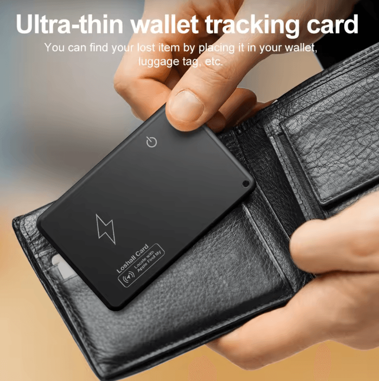 Ultra-Thin Wireless Charging Wallet Tracker Card – Waterproof GPS Locator, Apple Find My Compatible Ultra-Thin Wireless Charging Wallet Tracker Card – Waterproof GPS Locator, Apple Find My Compatible
