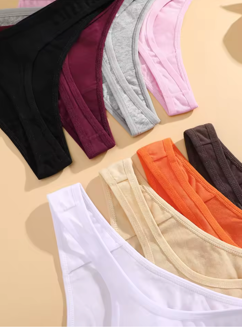 6PCS Women’s Seamless Cotton Thongs – Low Waist Breathable G-String Panties, Soft Comfortable Sport Lingerie Underwear Set 6PCS Women’s Seamless Cotton Thongs – Low Waist Breathable G-String Panties, Soft Comfortable Sport Lingerie Underwear Set