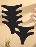 6PCS Women’s Seamless Cotton Thongs – Low Waist Breathable G-String Panties, Soft Comfortable Sport Lingerie Underwear Set 6PCS Women’s Seamless Cotton Thongs – Low Waist Breathable G-String Panties, Soft Comfortable Sport Lingerie Underwear Set