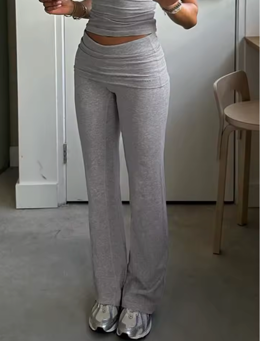 CuteAndPsycho Women’s Y2K Straight Leg Pants – Solid Color Casual Streetwear Trousers | 2000s Korean Harajuku Fashion Bottoms