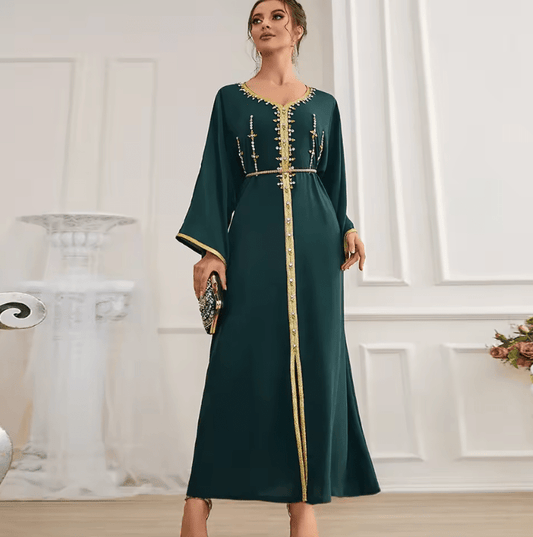 Luxury Diamond Party Dress for Women Robe Muslim Evening Abaya Arab Oman Dubai Moroccan Pakistan Jalabiya Caftan Ramadan Vestido