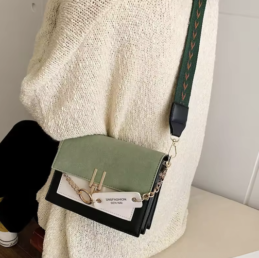 2025 Women’s Color Block Small Square Handbag – Spring/Autumn Fashion Frosted PU Shoulder Bag | Trendy Crossbody Slant Purse for Daily & Casual Outfits