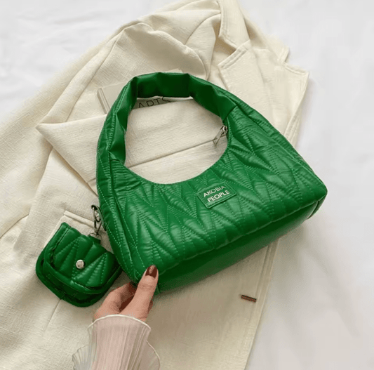 Fashion Pleated Tote Bag for Women – Solid Color Portable Handbag | Elegant Handheld & Shoulder Bag for Shopping, Work, or Daily Use