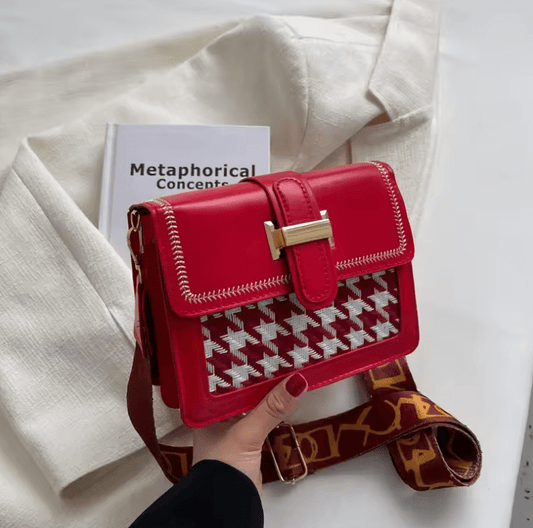 Retro Geometric Small Square Bag for Women – 2025 Trendy Contrast Color Shoulder Bag, Stylish Banquet & Evening Crossbody Messenger Purse