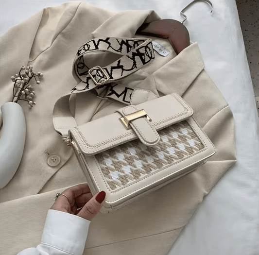 Retro Geometric Small Square Bag for Women – 2025 Trendy Contrast Color Shoulder Bag, Stylish Banquet & Evening Crossbody Messenger Purse
