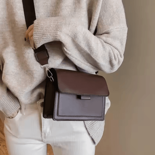 Classic Designer PU Leather Crossbody Bag for Women – Small Flap Shoulder Messenger Purse, Travel Handbag with Top Handle, Stylish & Lightweight