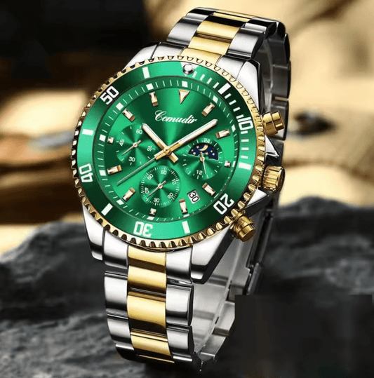 Top Brand Men’s Luxury Stainless Steel Watch – Waterproof Sports Quartz Wristwatch with Luminous Dial, Fashionable Design, Relogios Masculino