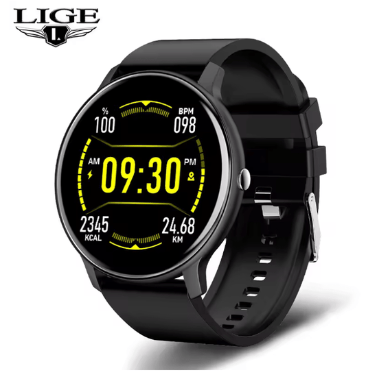 LIGE Smartwatch for Men & Women – Full Touch Screen Fitness Tracker, Bluetooth Smart Watch with Heart Rate Monitor, IP67 Waterproof, Compatible with Android & iOS