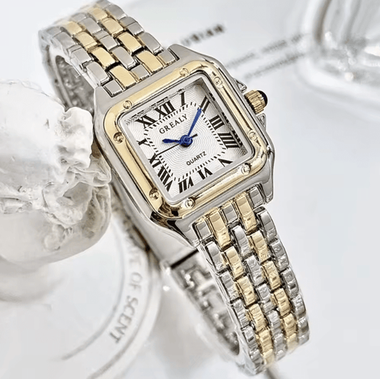 New Luxury Women’s Square Watch – Fashion Quartz Wristwatch with Simple Rhinestone Accents – Casual & Elegant Ladies Clock Relogio Feminino