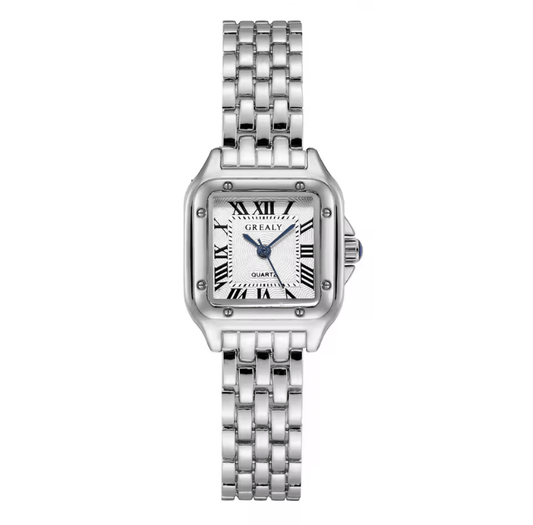 New Luxury Women’s Square Watch – Fashion Quartz Wristwatch with Simple Rhinestone Accents – Casual & Elegant Ladies Clock Relogio Feminino