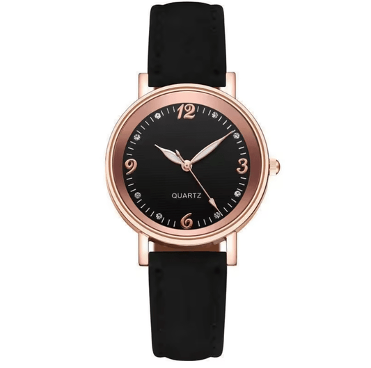 Women’s Luxury Quartz Watch – Leather Band & Casual Bracelet Style – Elegant Fashion Wristwatch for Daily Wear, Gifts, and Office Look