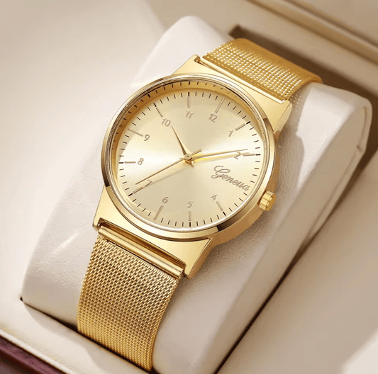 Fashion Women’s Quartz Watch – Simple Arabic Dial with Luxury Mesh Band – Elegant Ladies Wristwatch | Reloj Mujer | Girls Clock Gift