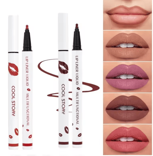 Matte Liquid Lip Liner Pencil – Long-Lasting, Quick-Dry, Smudge-Proof Lipstick Pen – Soft, Natural Lip Definer for Precise, Full-Day Wear