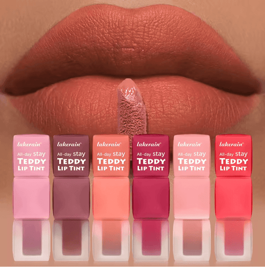 Teddy Lip Tint – Waterproof Matte Liquid Lipstick – Long-Lasting 12H Wear, Kiss-Proof, Smudge-Resistant Lip Stain, Lightweight Formula, 1 Count