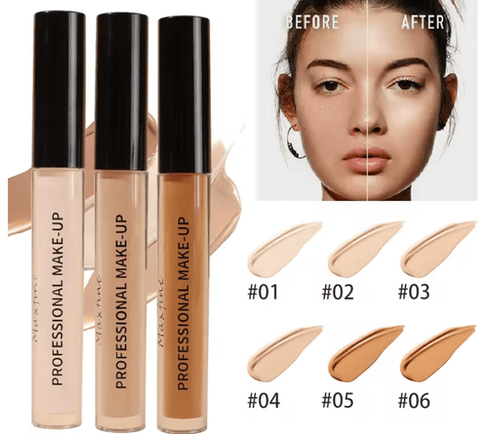 Full-Coverage Liquid Concealer – Matte, Waterproof & Long-Lasting – Oil-Control, Moisturizing Formula for Flawless Face Makeup