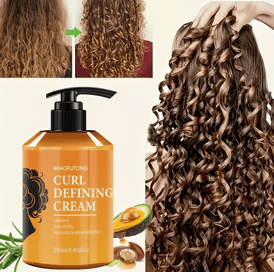 GZE Curl Defining Cream with Argan Oil – Moisturizer & Deep Conditioner for Wavy and Curly Hair – Enhances Shine, Defines Curls & Reduces Frizz
