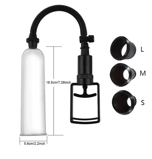 Manual Penis Pump for Men – Vacuum Pump Enlarger & Erection Enhancer – Male Performance Trainer for Size & Stamina Improvement