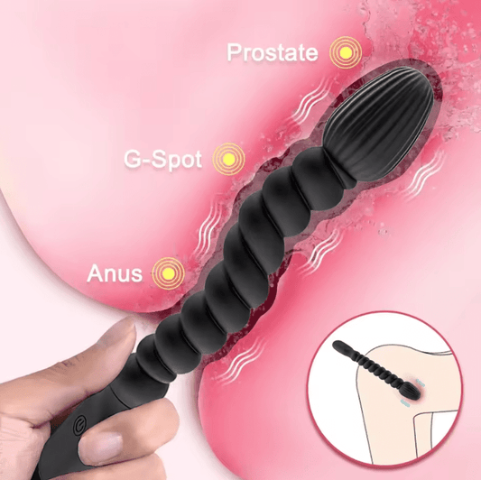 Vibrating Anal Prostate Massager for Men – Butt Plug Anal Ball Toy for Male & Female – Silicone Gay Masturbator – Powerful Vibrations Adult Sex Toy