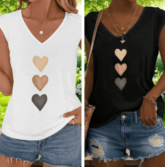 Women’s 2025 Summer Sleeveless Vest – Minimalist “Love” Print Loose Fit Tank Top – Lightweight Outdoor Beach Holiday Regata