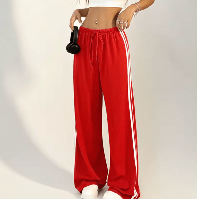 Women’s Versatile Striped Slim Straight Pants – Summer Casual Loose Fit Trousers – Solid Color Streetwear Style for Daily & Office Wear Women’s Versatile Striped Slim Straight Pants – Summer Casual Loose Fit Trousers – Solid Color Streetwear Style for Daily & Office Wear