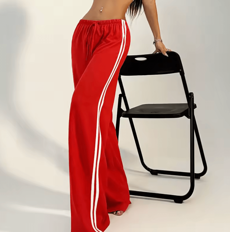 Women’s Versatile Striped Slim Straight Pants – Summer Casual Loose Fit Trousers – Solid Color Streetwear Style for Daily & Office Wear Women’s Versatile Striped Slim Straight Pants – Summer Casual Loose Fit Trousers – Solid Color Streetwear Style for Daily & Office Wear