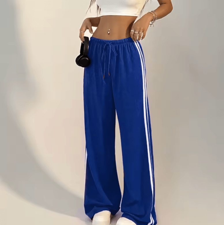 Women’s Versatile Striped Slim Straight Pants – Summer Casual Loose Fit Trousers – Solid Color Streetwear Style for Daily & Office Wear Women’s Versatile Striped Slim Straight Pants – Summer Casual Loose Fit Trousers – Solid Color Streetwear Style for Daily & Office Wear