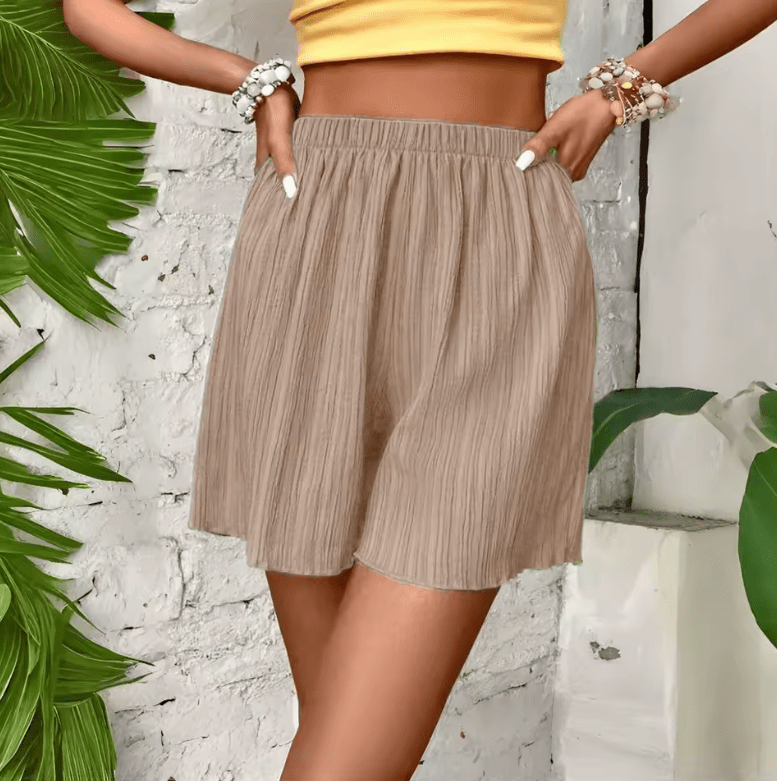 Women’s High Waist Solid Shorts – 2025 Spring Summer Fashion Casual Beach Holiday Outfit – Lightweight Short Pants for Daily Wear Women’s High Waist Solid Shorts – 2025 Spring Summer Fashion Casual Beach Holiday Outfit – Lightweight Short Pants for Daily Wear