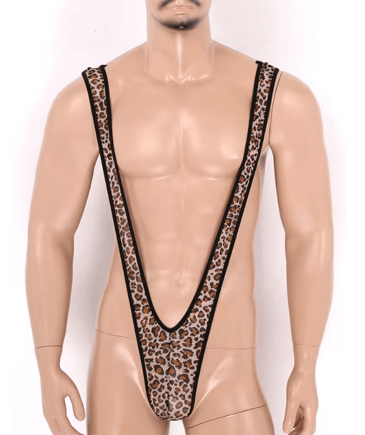Men’s Sexy Suspender Bodysuit – V-Shaped Jumpsuit Thong Lingerie, G-String Panties, Sissy Erotic Fetish Nightwear for Roleplay & Clubwear