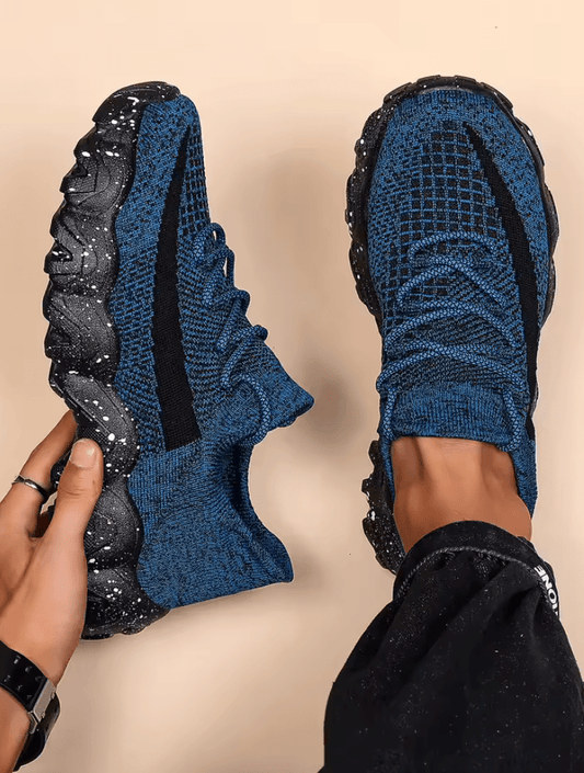 Men’s Summer Running Shoes – Breathable Flyknit Sock Sneakers